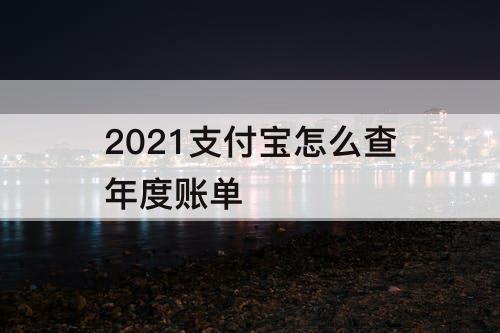2021支付宝怎么查年度账单
