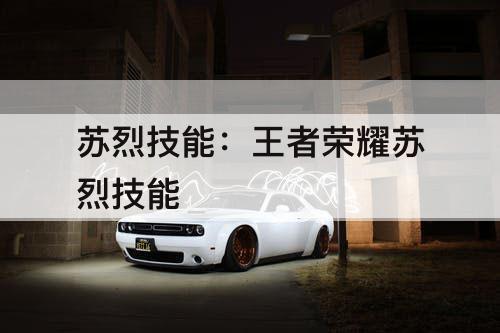 苏烈技能：王者荣耀苏烈技能