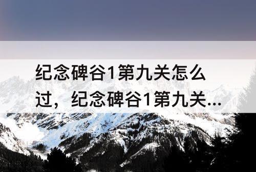 纪念碑谷1第九关怎么过，纪念碑谷1第九关怎么过图解