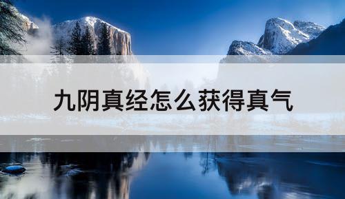 九阴真经怎么获得真气