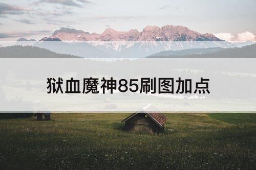 狱血魔神85刷图加点