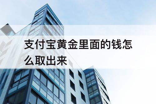 支付宝黄金里面的钱怎么取出来