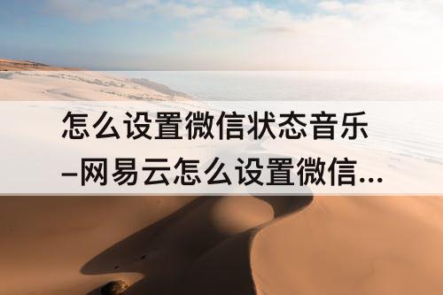 怎么设置微信状态音乐-网易云怎么设置微信状态音乐