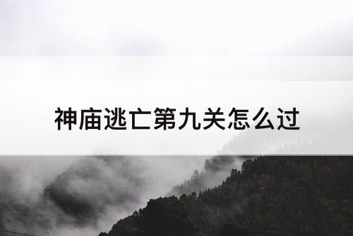 神庙逃亡第九关怎么过