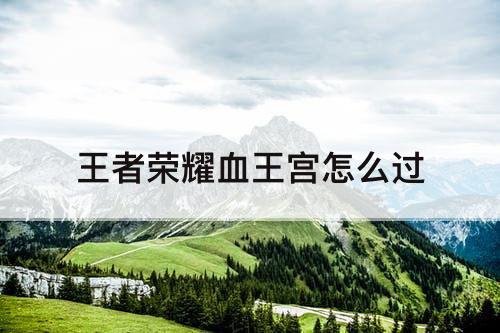 王者荣耀血王宫怎么过