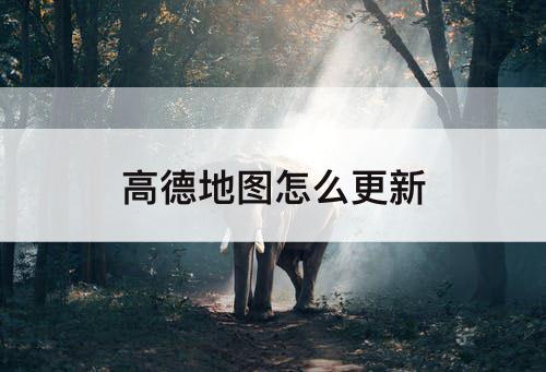 高德地图怎么更新