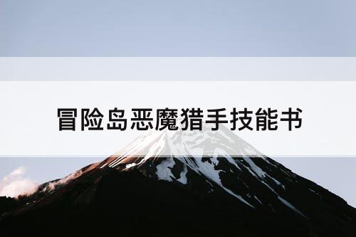 冒险岛恶魔猎手技能书