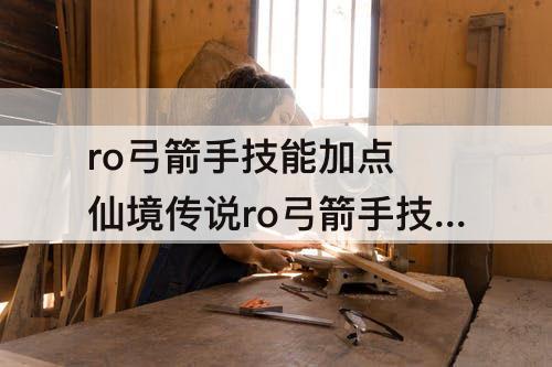 ro弓箭手技能加点 仙境传说ro弓箭手技能加点