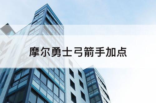 摩尔勇士弓箭手加点