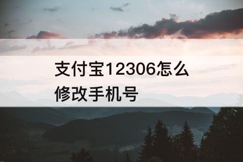支付宝12306怎么修改手机号