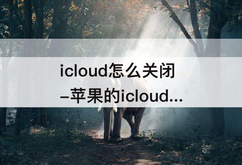 icloud怎么关闭-苹果的icloud怎么关闭