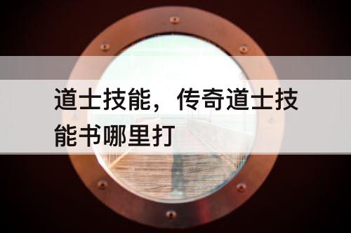 道士技能，传奇道士技能书哪里打