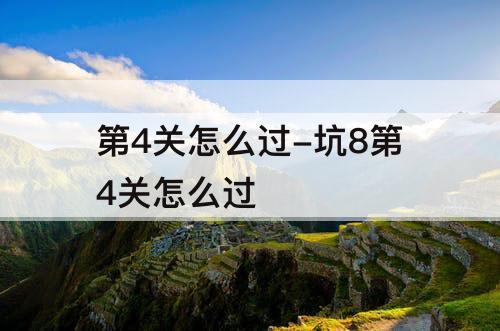 第4关怎么过-坑8第4关怎么过