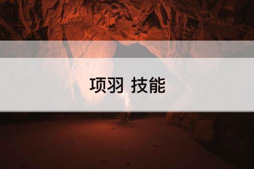 项羽 技能