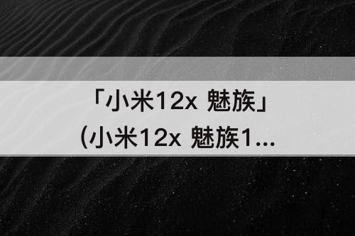 「小米12x 魅族」(小米12x 魅族18x)