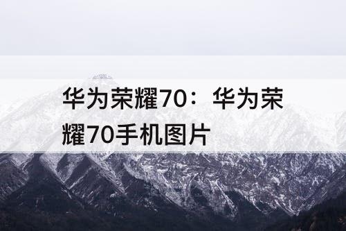 华为荣耀70：华为荣耀70手机图片