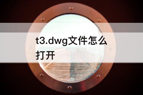 t3.dwg文件怎么打开