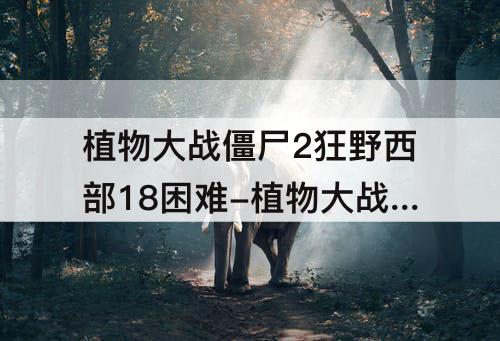 植物大战僵尸2狂野西部18困难-植物大战僵尸2狂野西部18困难关卡