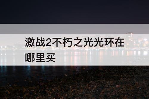 激战2不朽之光光环在哪里买