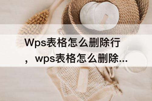 Wps表格怎么删除行，wps表格怎么删除行数