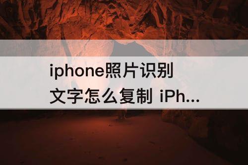 iphone照片识别文字怎么复制 iPhone照片识别文字怎么复制