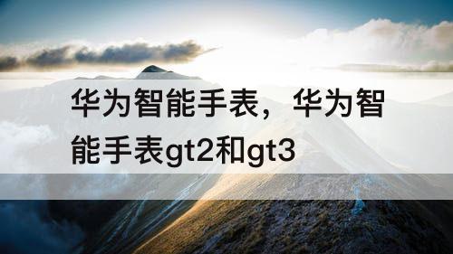 华为智能手表，华为智能手表gt2和gt3